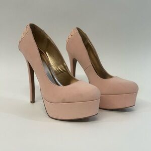 Qupid Blush Pink Platform Heels size 8.5